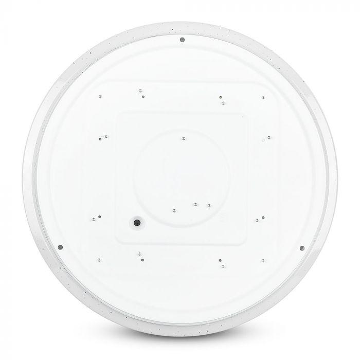 36W Plafon LED DOME, Średnica: 450,  Klosz: Efekt gwiazdek, Barwa:3w1, VTAC, SKU 7608