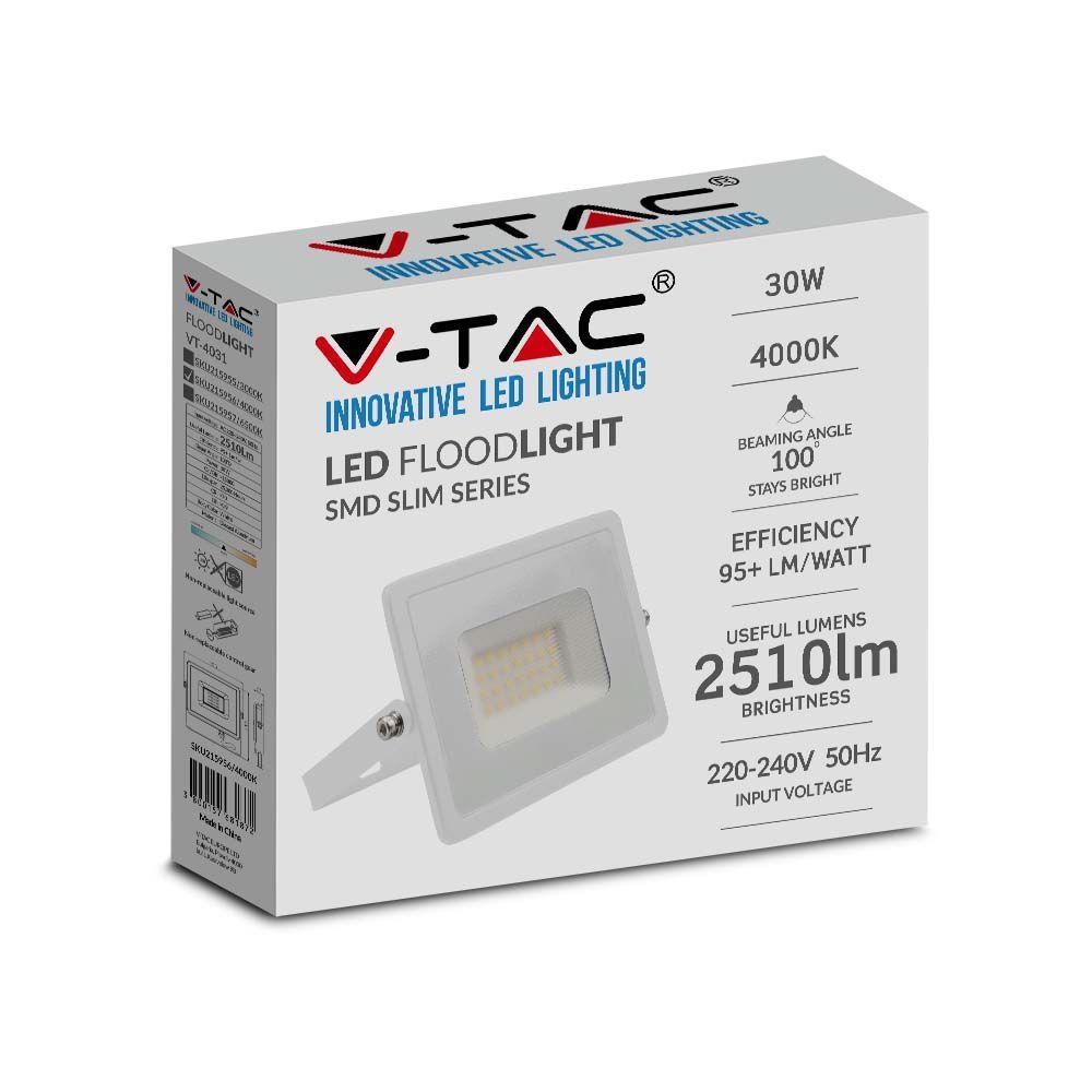 VT-4031 30W SMD FLOODLIGHT 6500K WHITE BODY