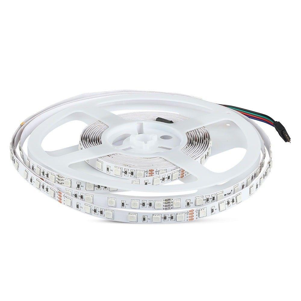 Taśma LED, Barwa: RGB, IP20, Zasilanie:24V, Rolka:10m, VTAC, SKU 2592