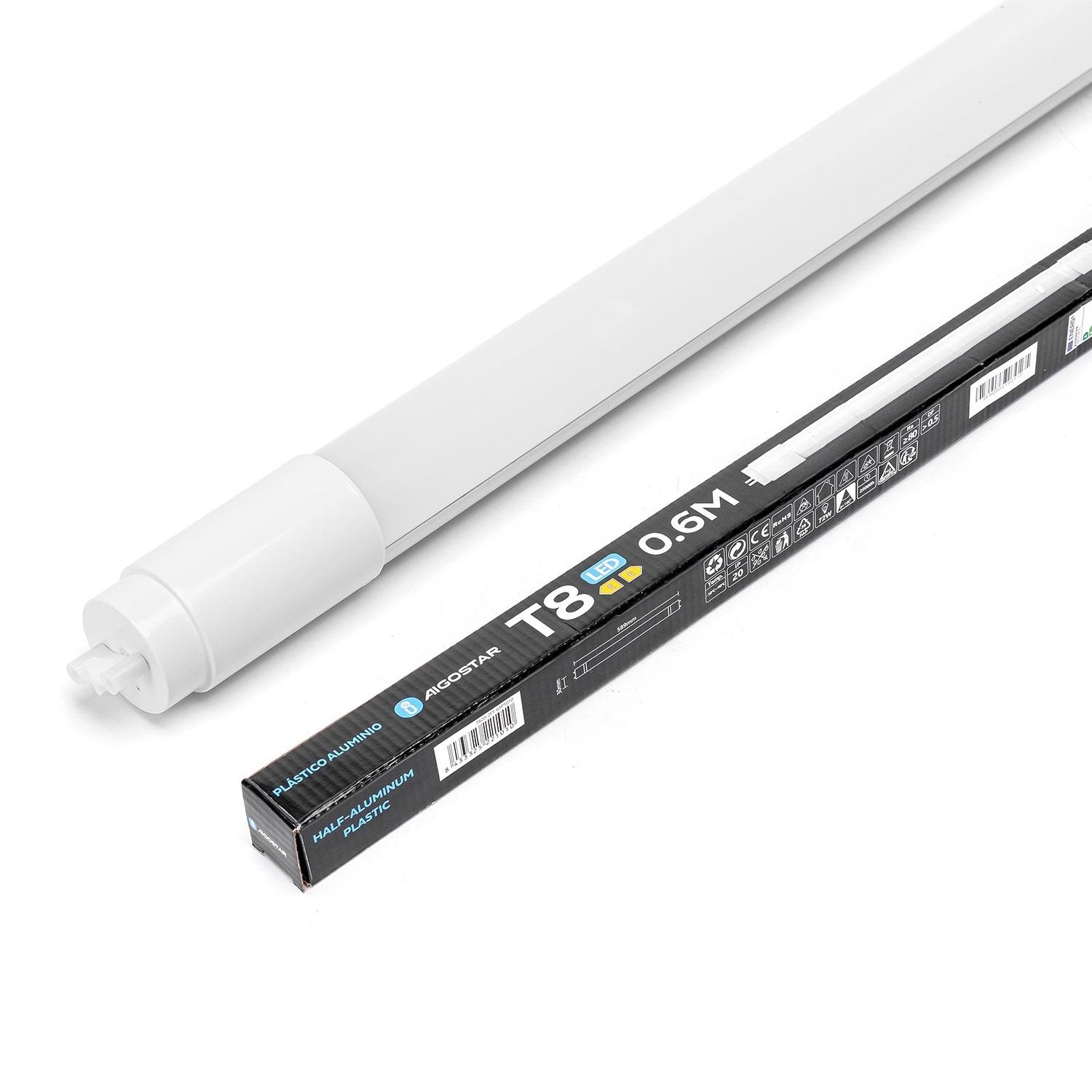 LED Half-aluminium Half-plastic T8 Light Tube 0.6m 10W