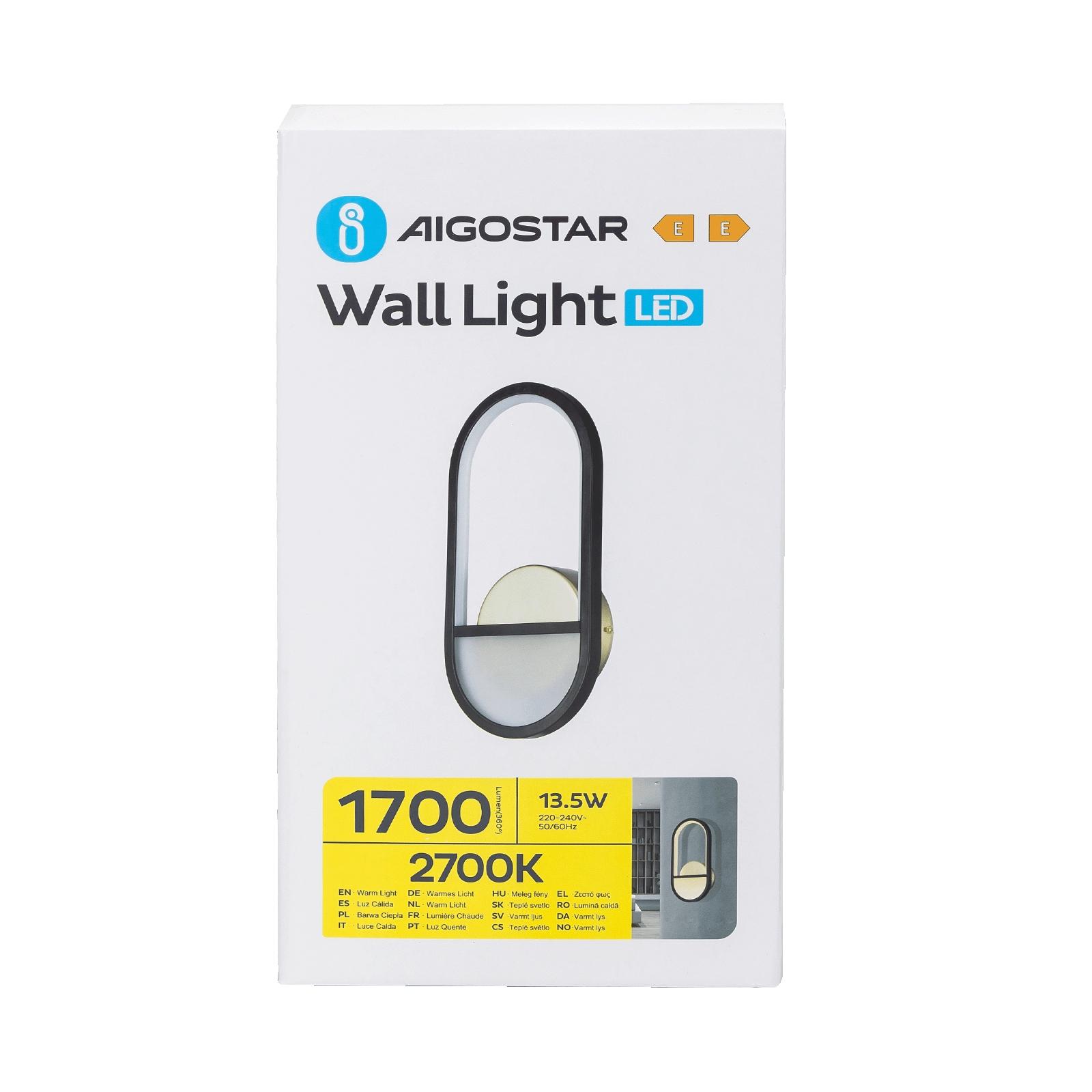 Aluminum wall light 13.5W 2700K