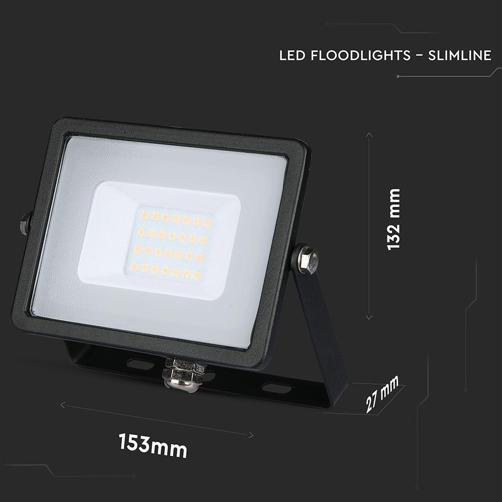 VT-20 20W SMD FLOODLIGHT SAMSUNG CHIP 3000K BLACK BODY