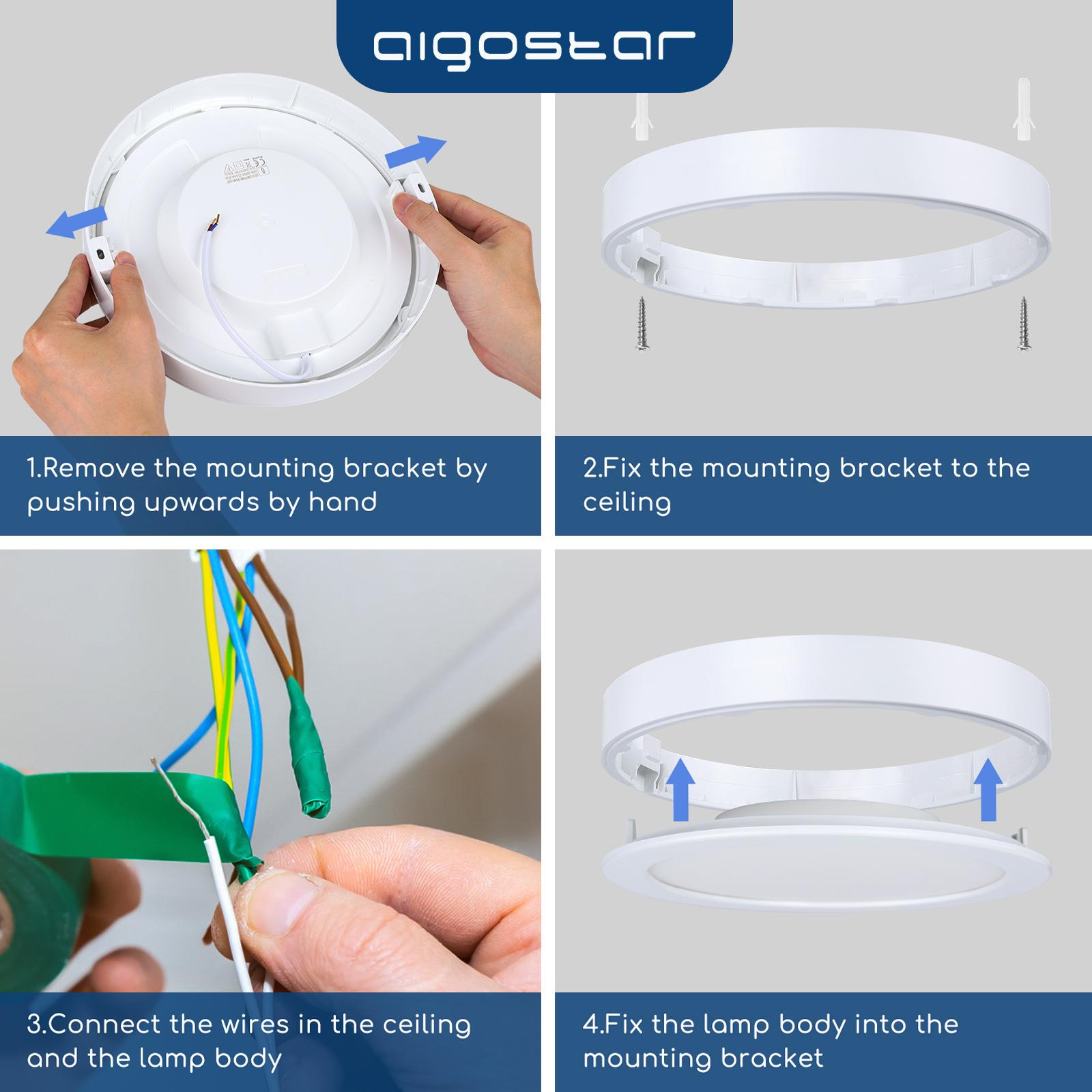 E6 LED  Surface-mounted Round Downlight 20W Natural Light