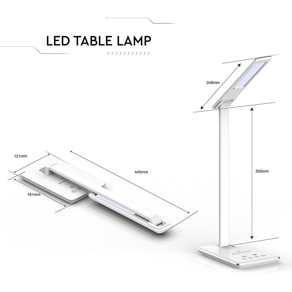 VT-7405 4W LED TABLE LAMP WIRELESS CHARGER 3000K-6500K WHITE