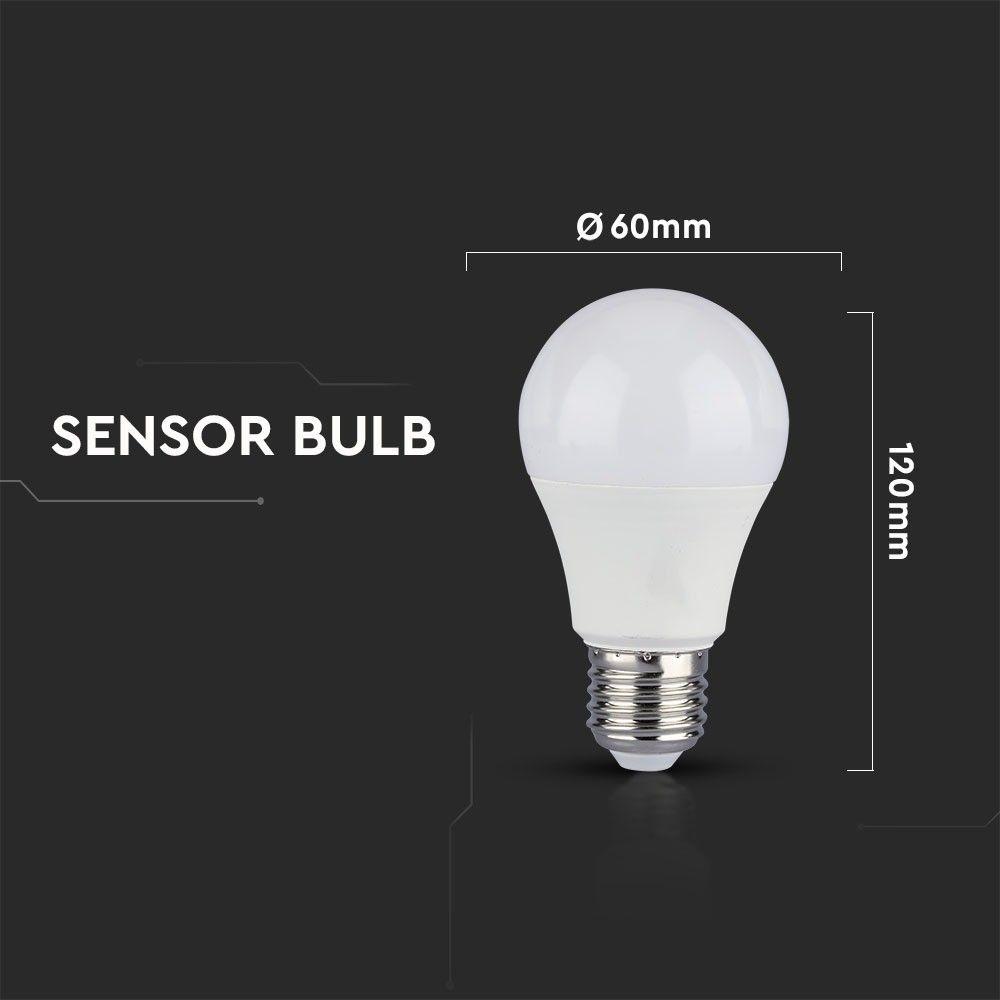 VT-2211 11W A60 LED BULB WITH MICROWAVE SENSOR 4000K E27