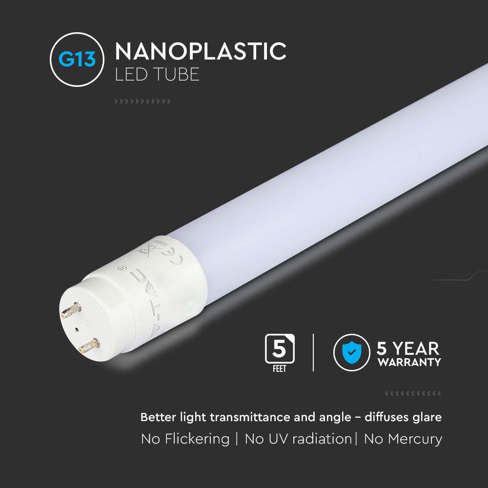 VT-152 24W T8 NANO PLASTIC TUBE NON ROTATABLE 150CM SAMSUNG CHIP 6500K 125LM/W