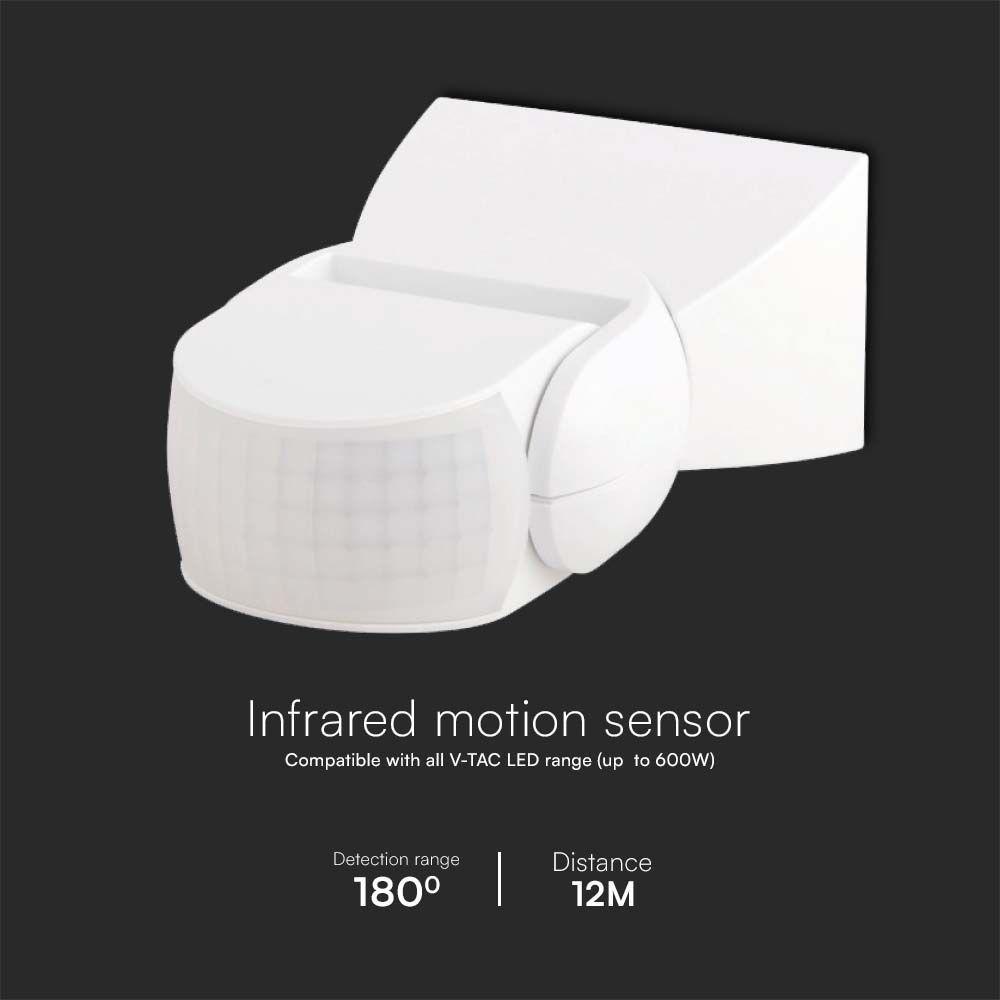 VT-80300 300W INFRARED MOTION SENSOR 180'D WHITE BODY IP65