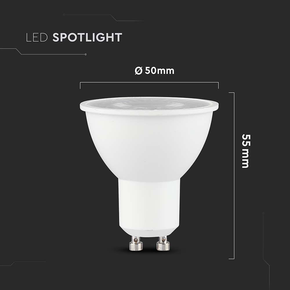 VT-275 4.5W PLASTIC SPOTLIGHT SAMSUNG CHIP 3000K GU10