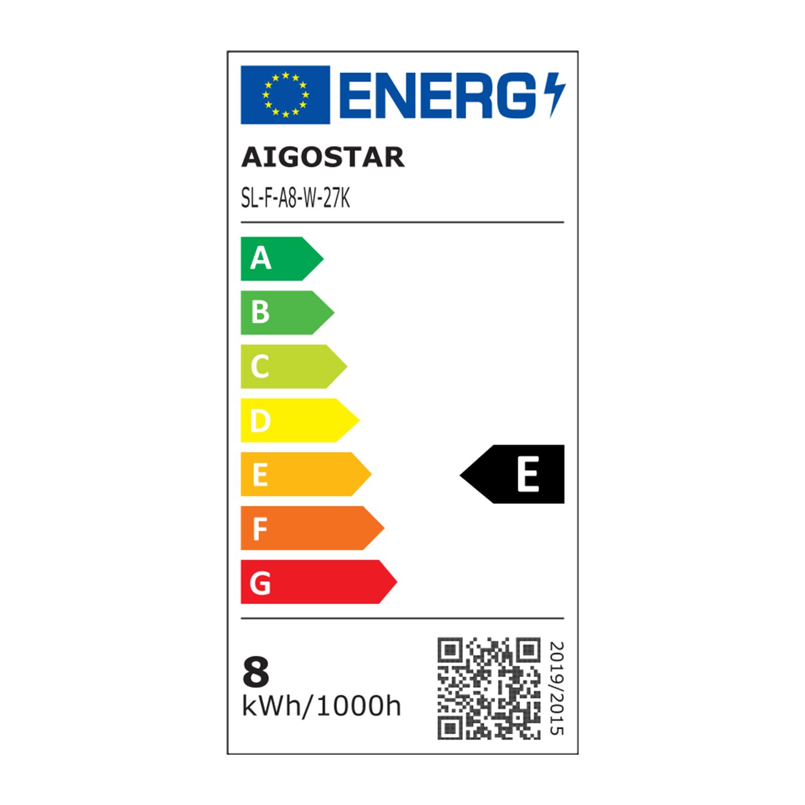 Żarówka LED Filament (Mlecznobiały) A60 E27 8W(8W,900lm,E27,2700K)