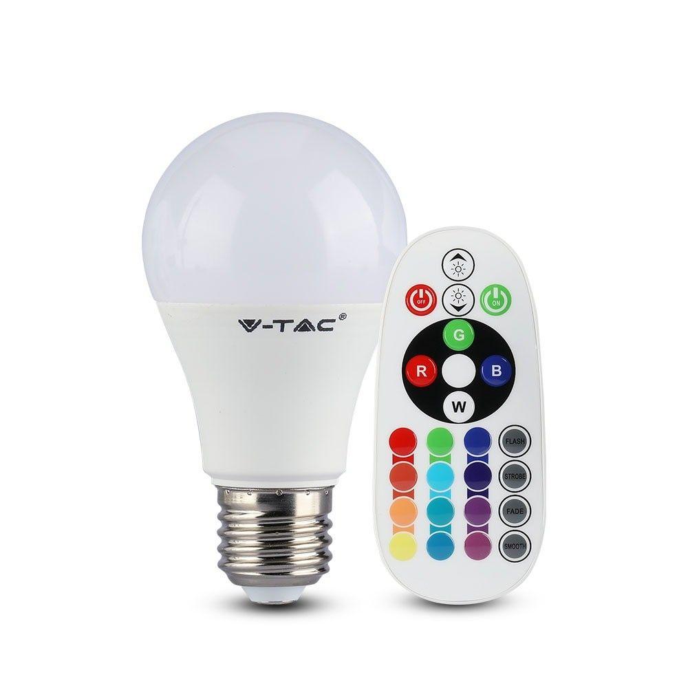 VT-2229 9W A60 LED BULB (RF CONTROL - DIMMABLE) RGB+3000K DIMMABLE E27