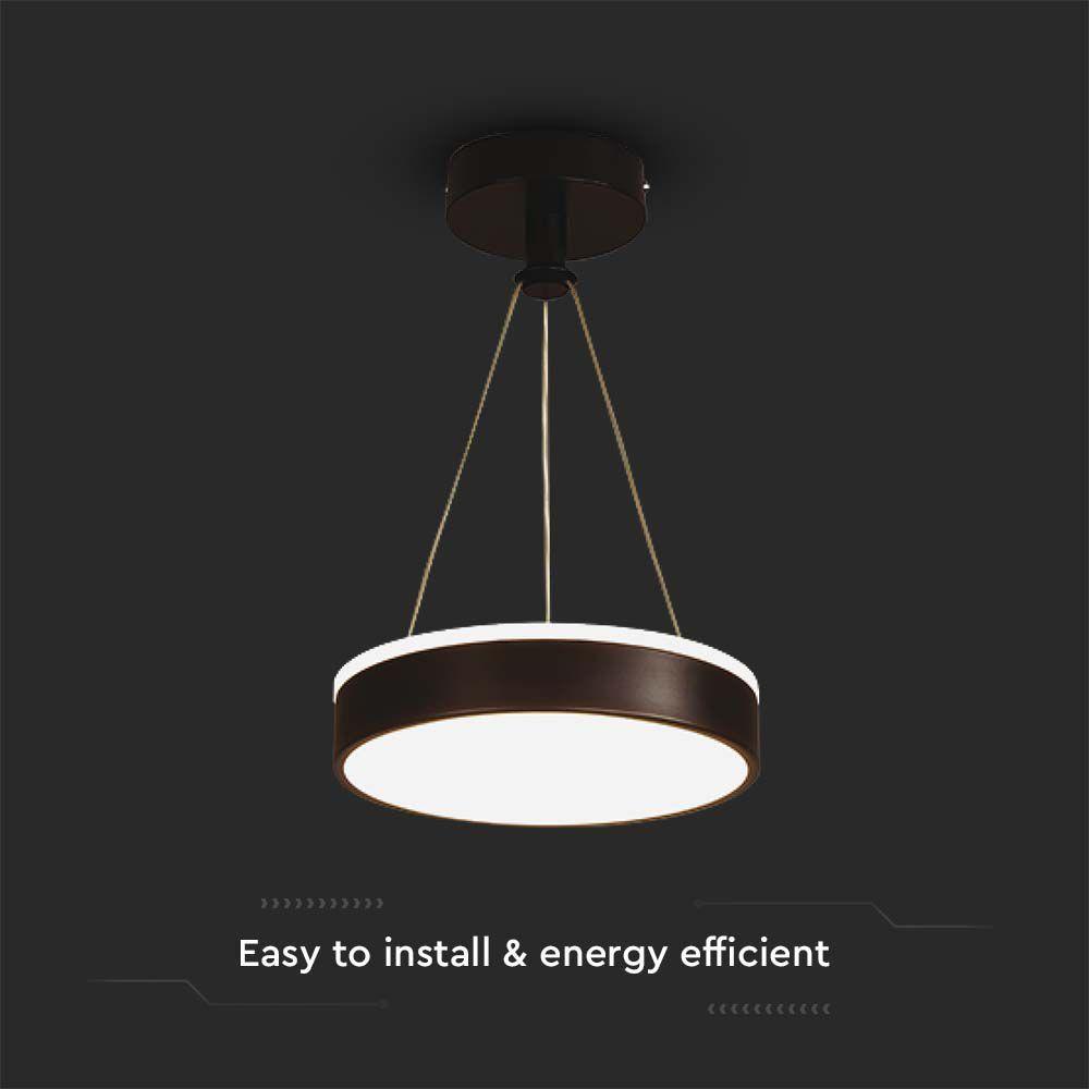 VT-7765 12W LED DESIGNER HANGING LIGHT 4000K BLACK