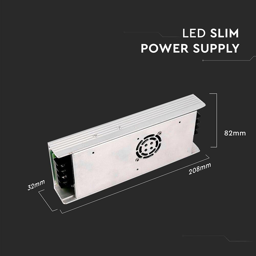 350W Zasilacz LED, Zasilanie:24V 15A, IP20, VTAC, SKU 3263