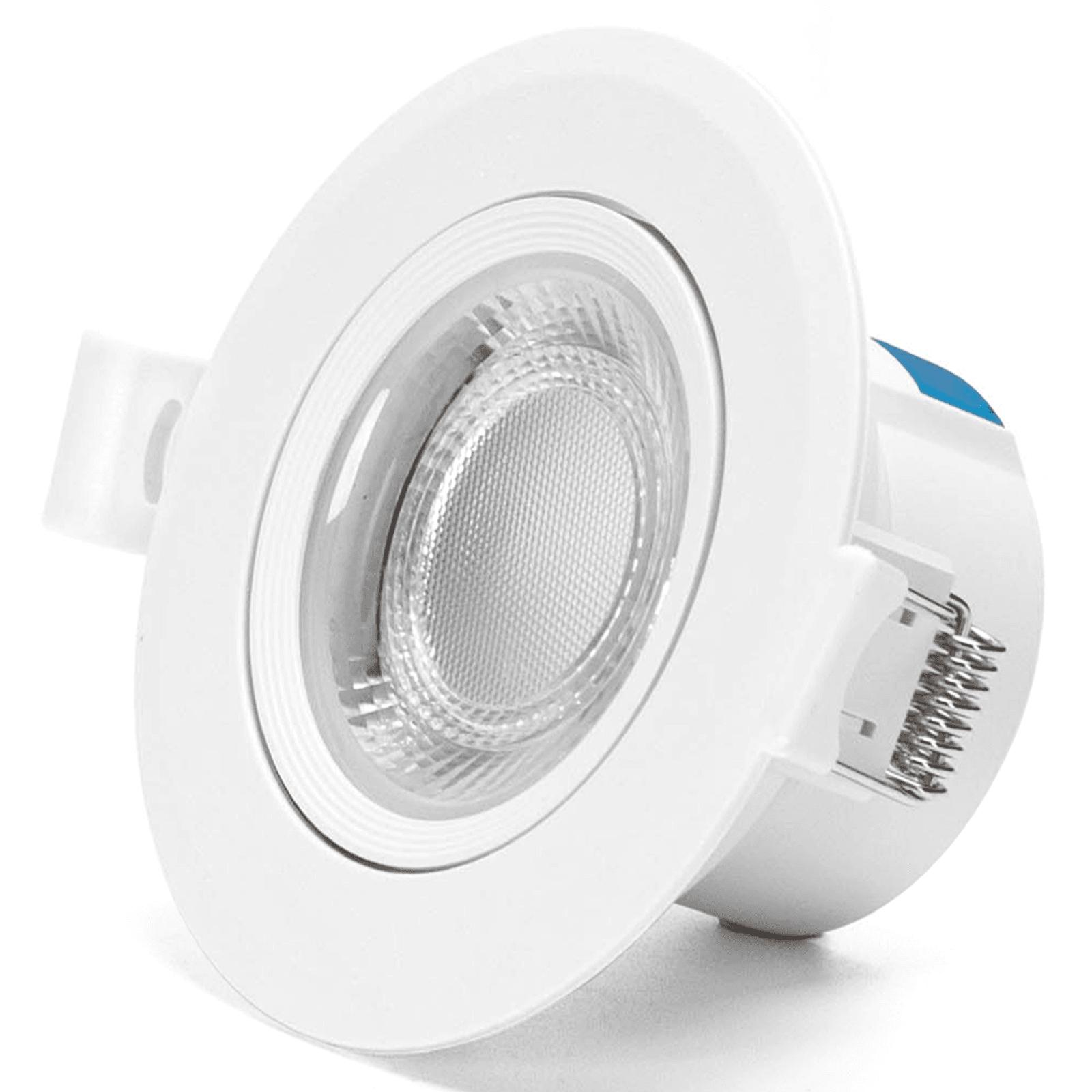 LED  Flush-mounted Round Downlight with Adjustable Angle 7W Natural Light