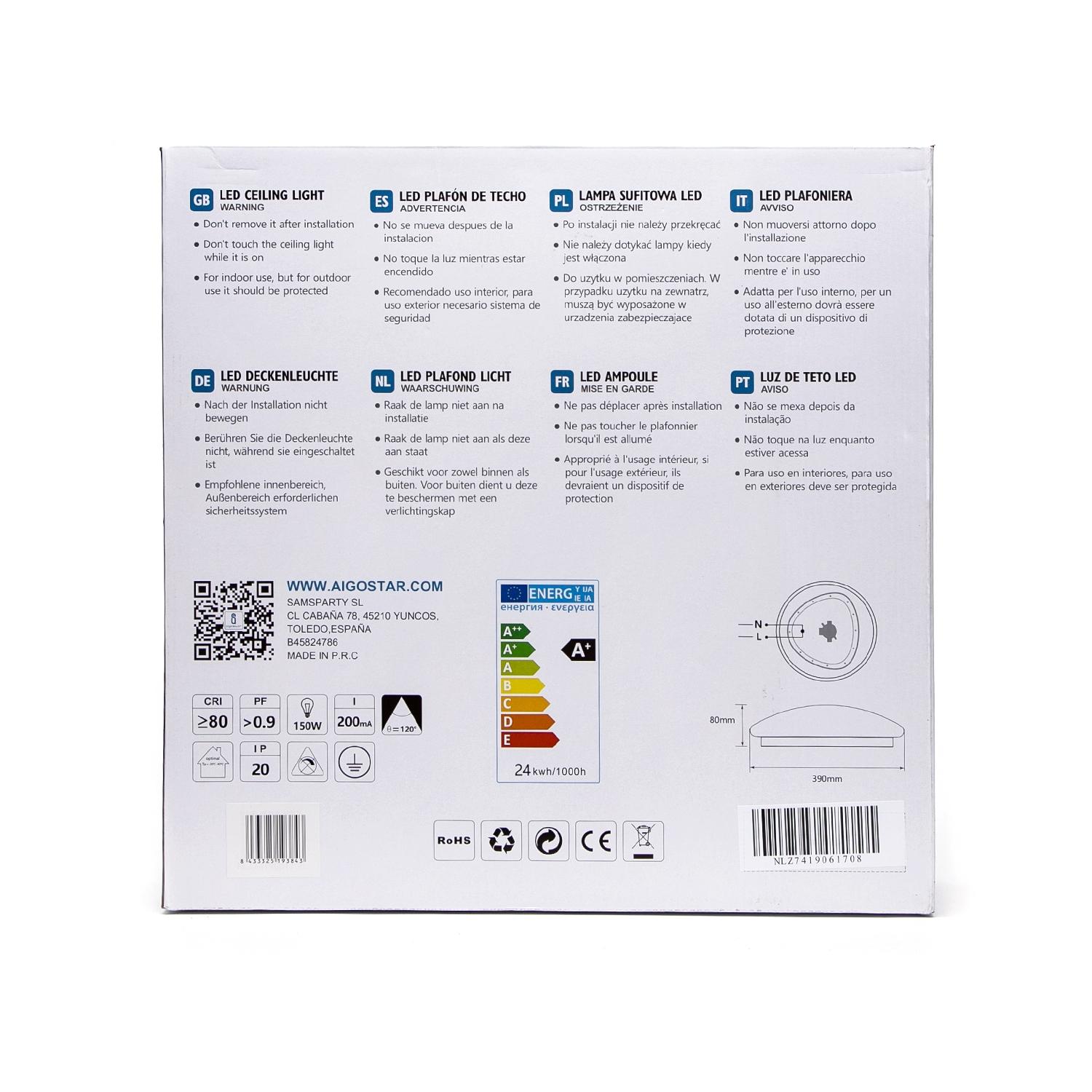 Oświetlenia LED sufitowe DIP CCT