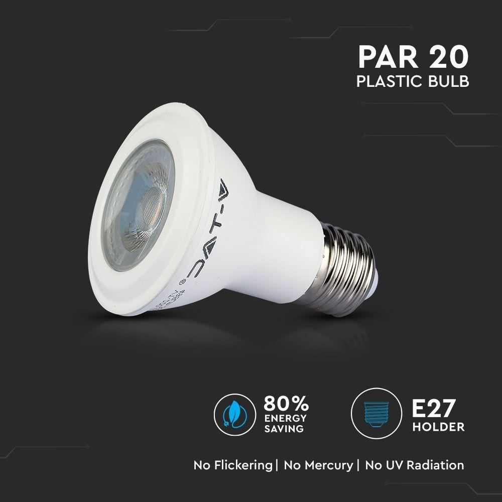 VT-220 7W PAR 20 PLASTIC BULB-SAMSUNG CHIP 3000K E27