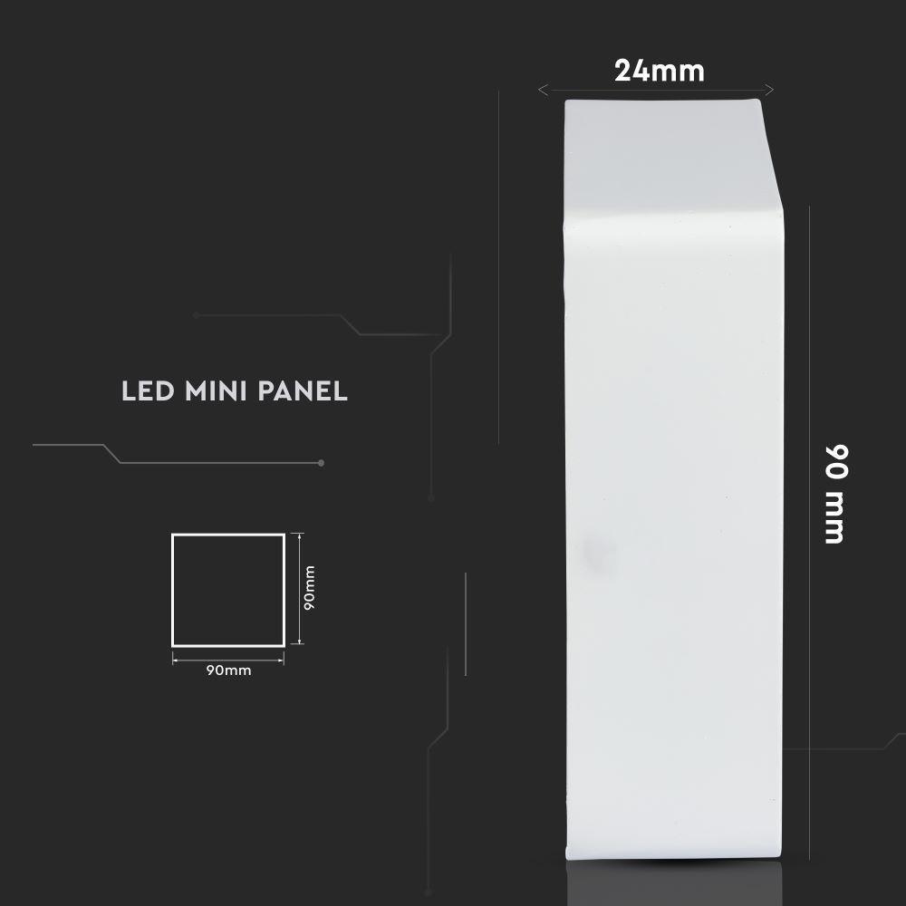 VT-605 6W LED SURFACE PANEL 6400K SQUARE