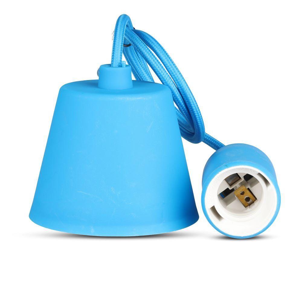 VT-7228 E27 SILICONE PENDANT HOLDER-BLUE