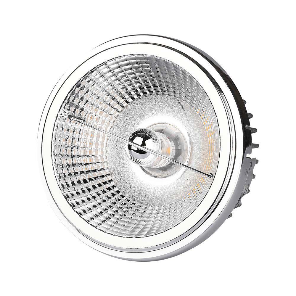 VT-1121 20W AR111 LED CHANGEABLE REFLECTOR SPOTLIGHT 3000K 40'D/20'D SILVER