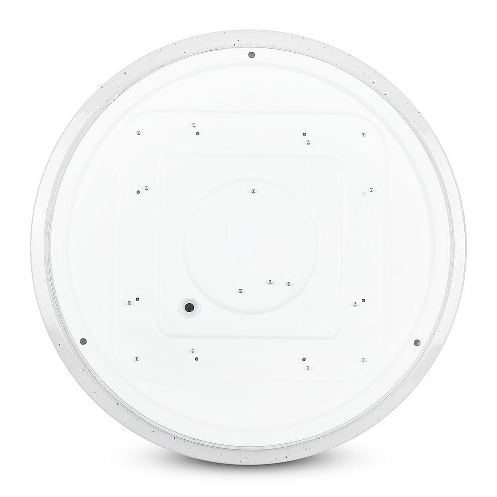 24W Plafon LED DOME, Średnica: 350, Klosz: Efekt gwiazdek, Barwa:3w1, VTAC, SKU 7606