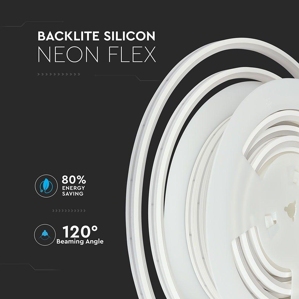 VT-559 13W/M BACKLITE SILICON NEON FLEX 4000K,24V (10M/ROLL)(PRICE PER M)