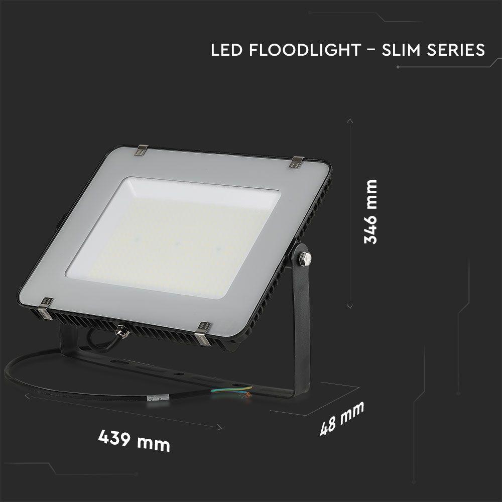 VT-206 200W SMD FLOODLIGHT SAMSUNG CHIP 6500K BLACK BODY GREY GLASS