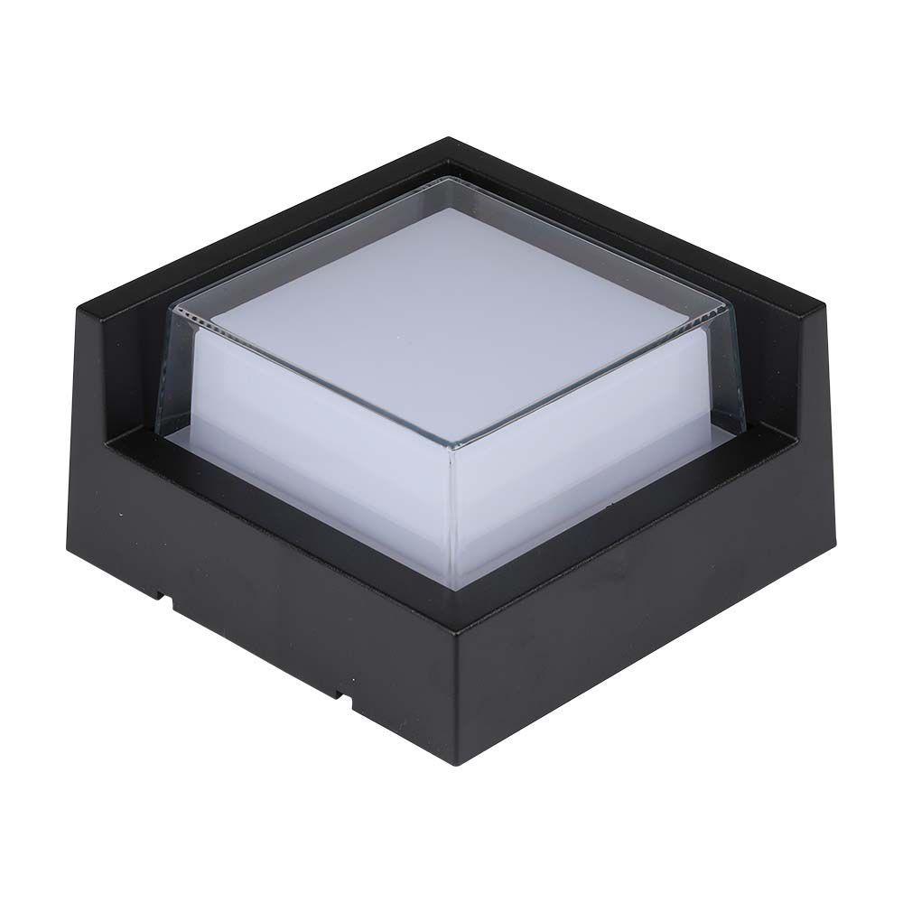 VT-831 7W LED WALL LIGHT CAP COVER 3000K BLACK SQUARE