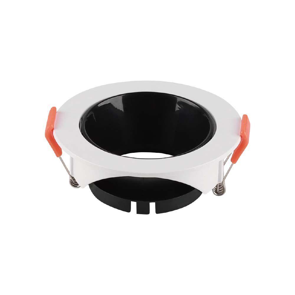 VT-931 GU10 FITTING ROUND WHITE FRAME+BLACK REFLECTOR