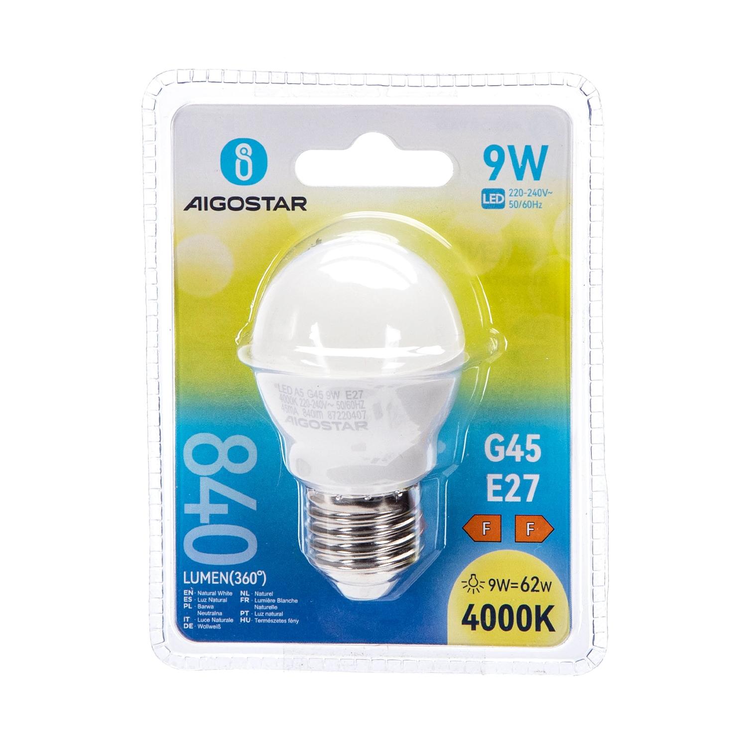 LED G45 E27 9W