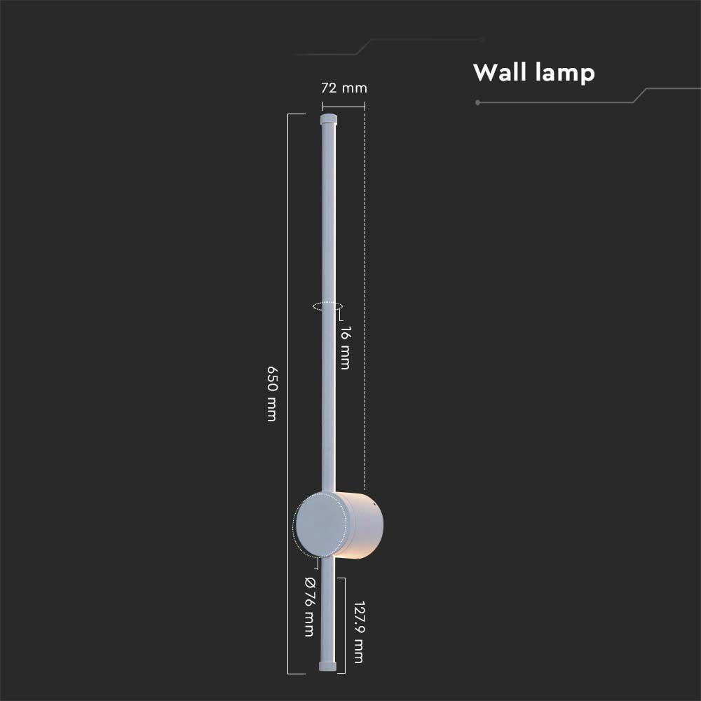 VT-11112 12W LED WALL LAMP 3000K WHITE BODY IP65