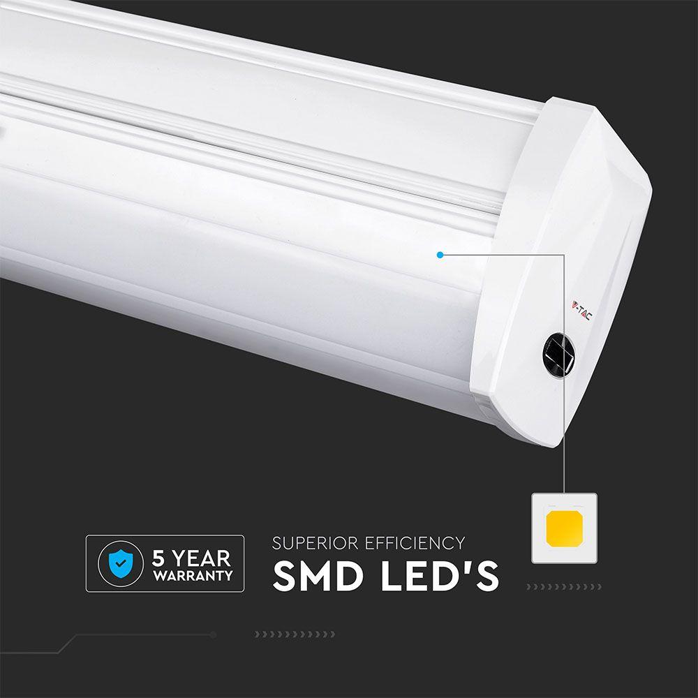 VT-4550D 50W LED LINEAR FOLLOW TRUNKING 4000K 120'D LENS (160LM/W)-DIMMABLE