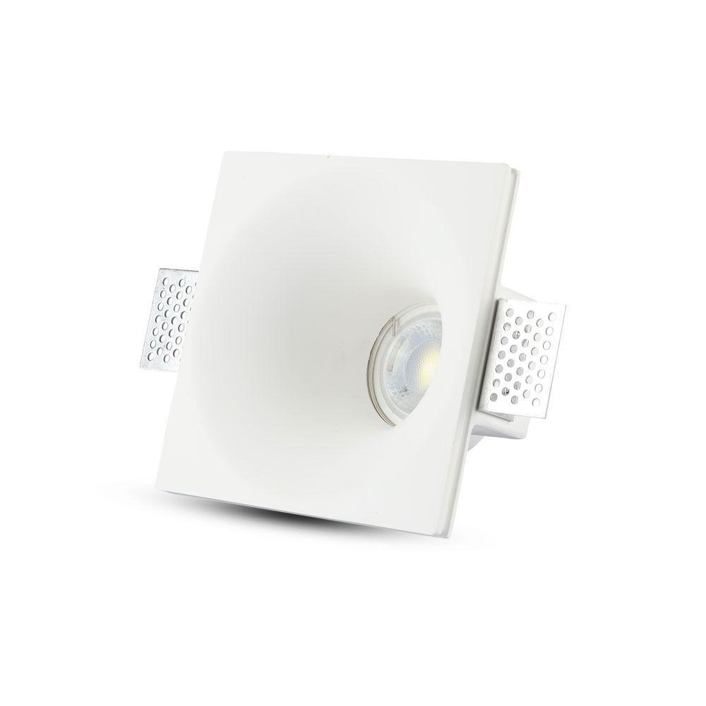 VT-772 GU10 GYPSUM FITTING SQUARE-WHITE