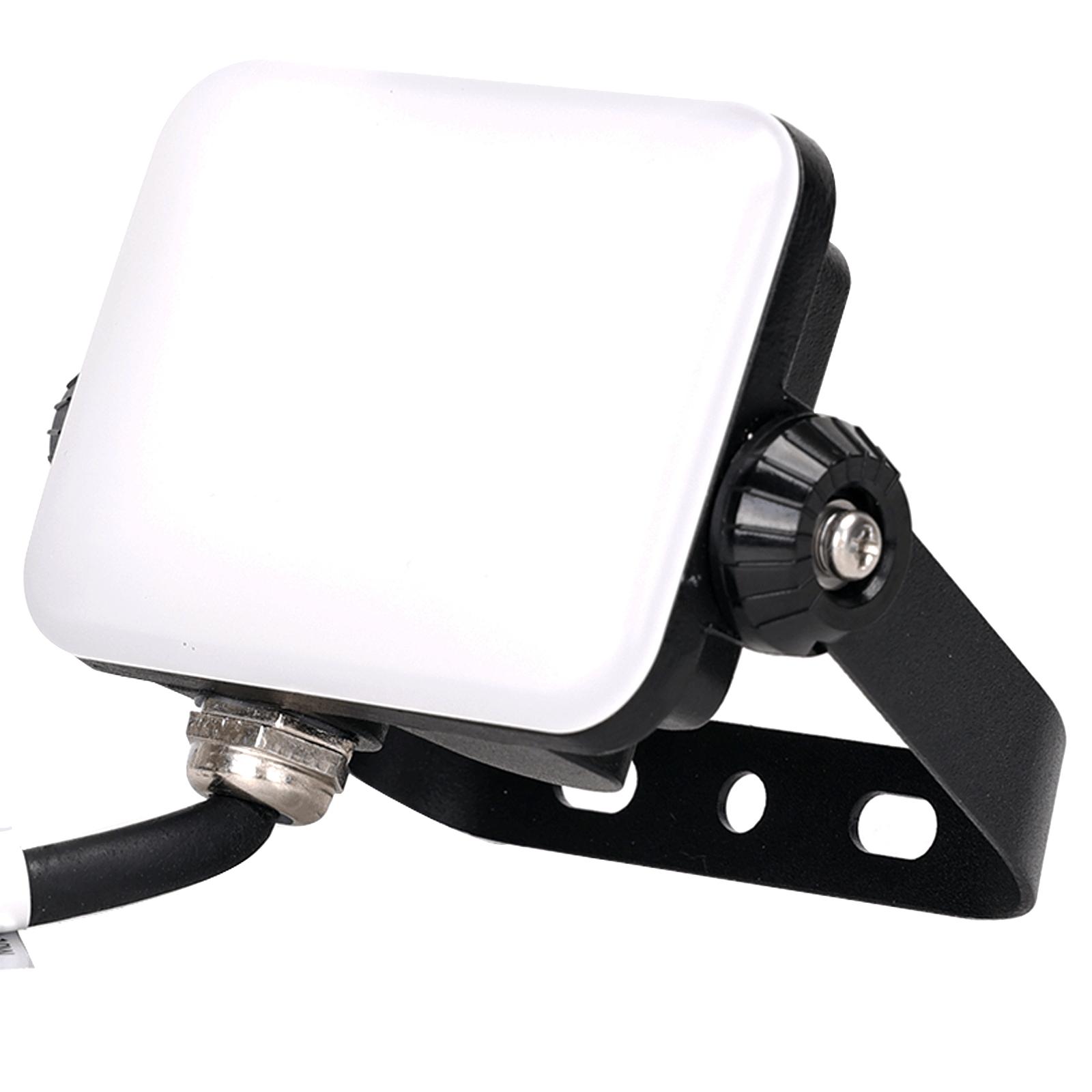 LED Frosted Cover Floodlight with Black Housing, 10W, 6500K