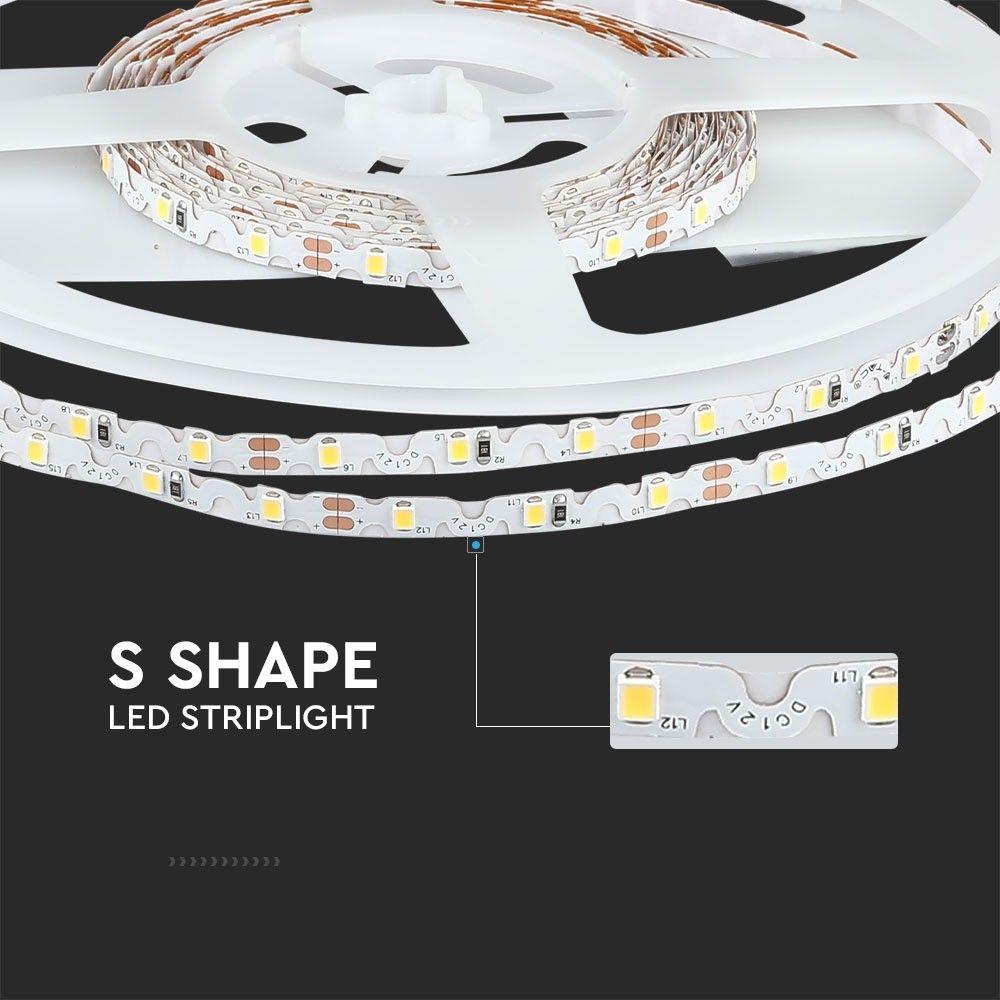 VT-2835-60 4W/M LED STRIP LIGHT - S SHAPE WITH 6400K 12V,IP20(5M/ROLL PRICE PER M)