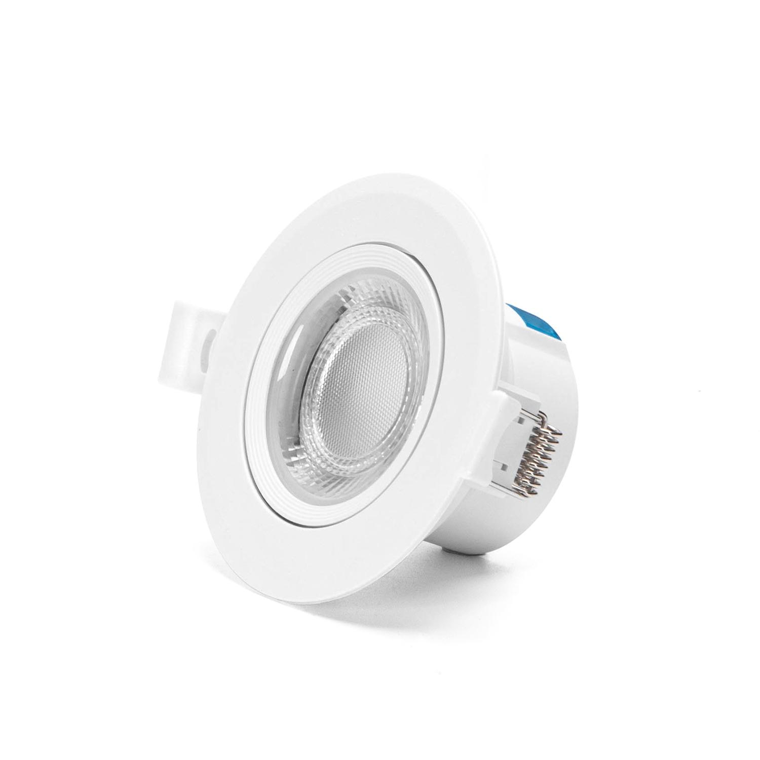 LED  Flush-mounted Round Downlight with Adjustable Angle 5W White Light