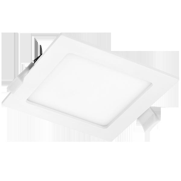 Ultracienki kwadratowy downlight podtynkowy LED E6 9W Światło naturalne