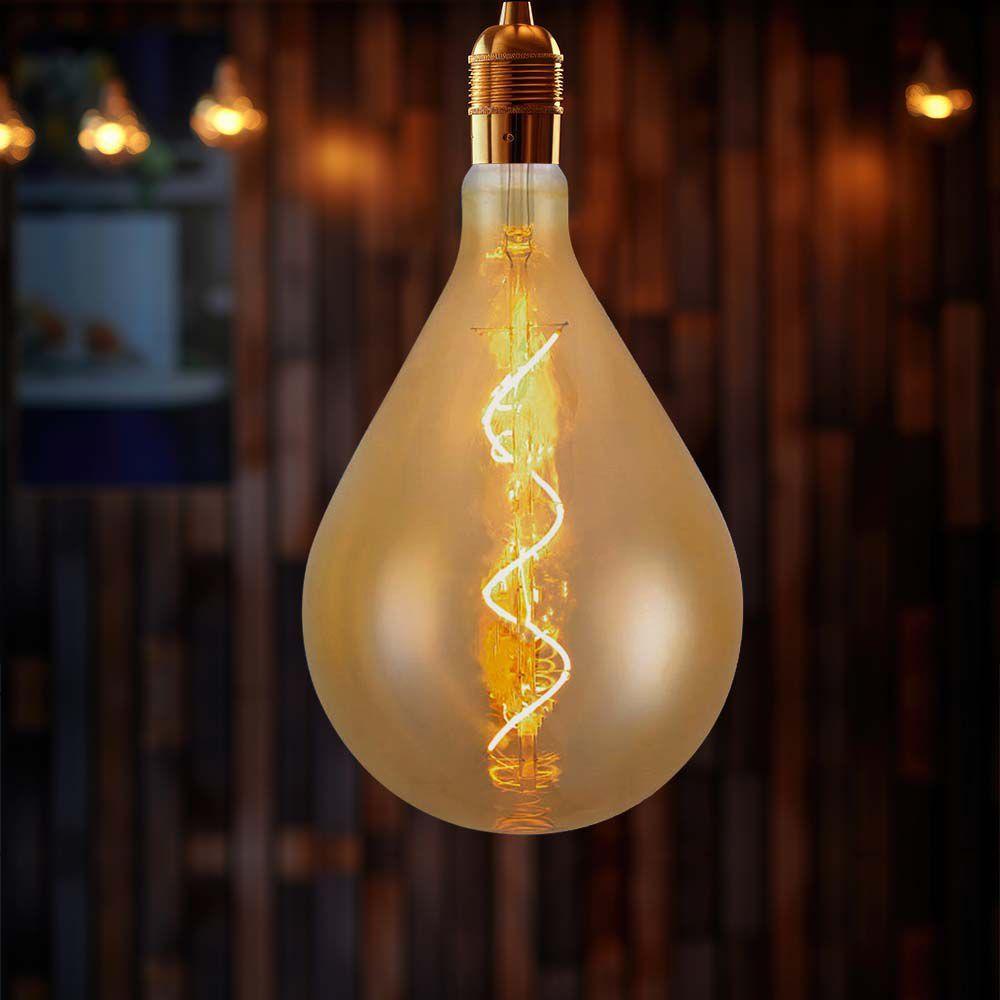 VT-2267 4W A160 SPIRAL FILAMENT BULB 2700K AMBER GLASS