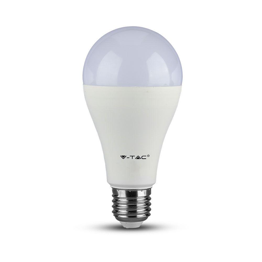 15W A65 Żarówka LED, Barwa:6400K, Trzonek:E27, VTAC, SKU 4455