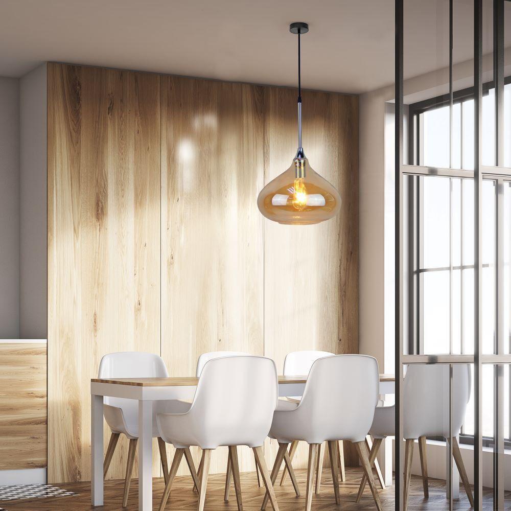 VT-7281 MODERN GLASS-SLEEK-AMBER GLASS PENDANT LIGHT D:280-E27