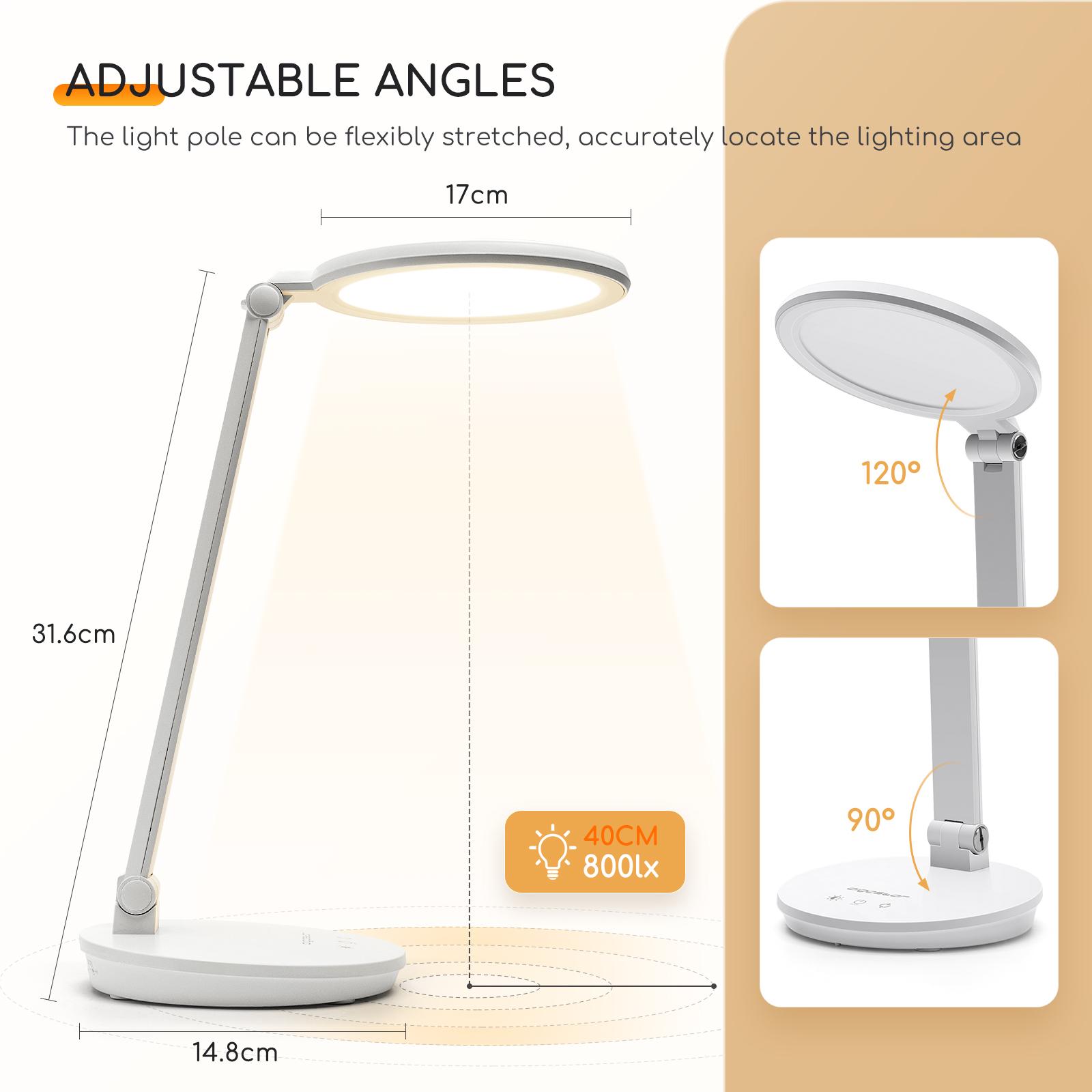 LED Foldable Table Lamp White 8W 3000-6500K