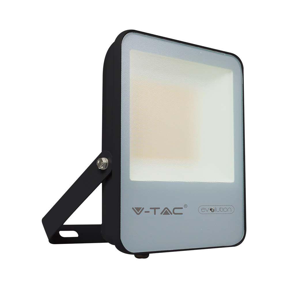 VT-100185 100W LED FLOODLIGHT 4000K BLACK BODY GREY GLASS 185LM/W