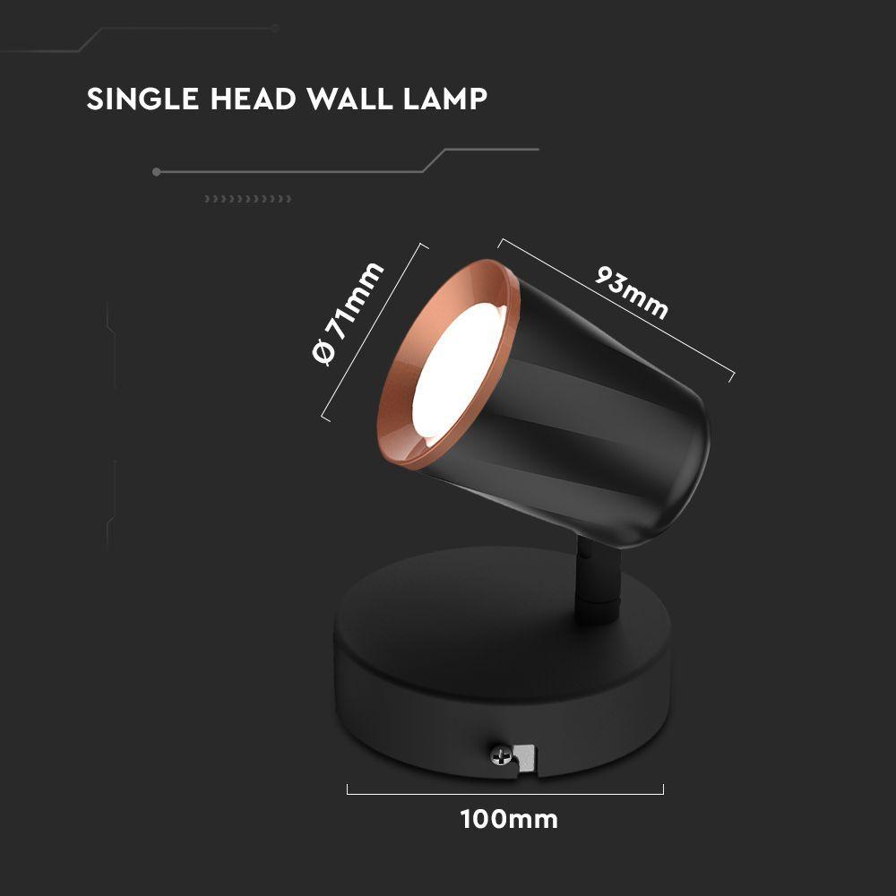 VT-806 6W LED WALL LAMP 3000K BLACK