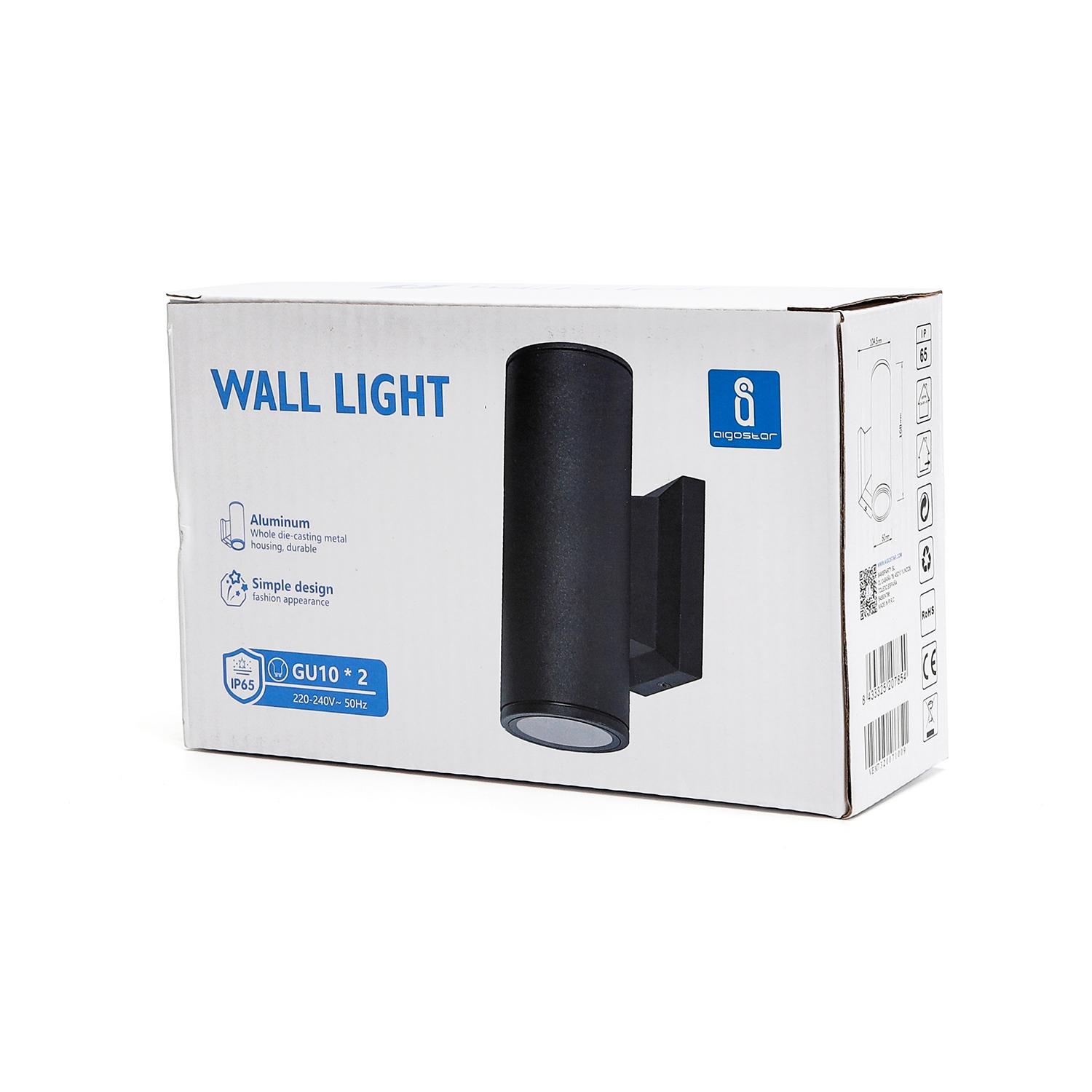 Two-way Wall Light Black (Without Light Source) GU10