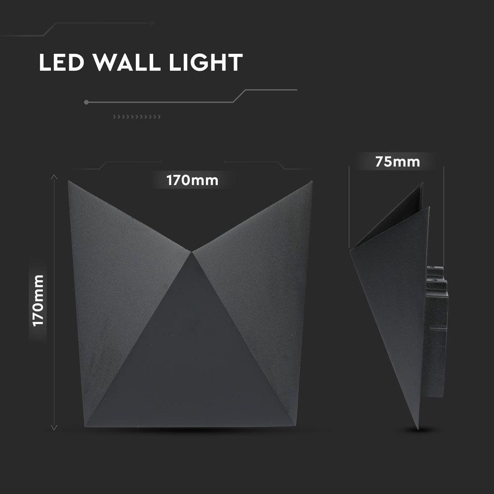 VT-825 5W LED WALL LIGHT 3000K BLACK BODY