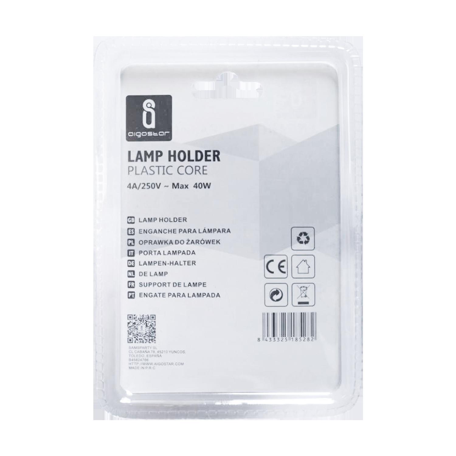 E27 Plastic Lamp Holder Black