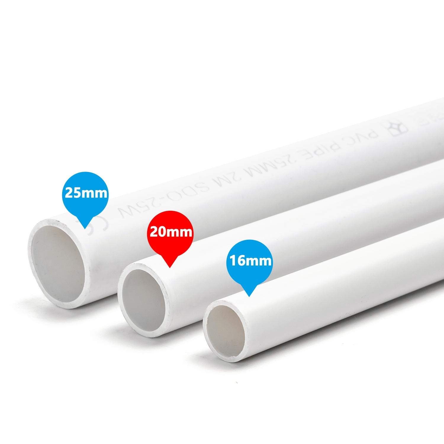 PVC round white conduit 20mm