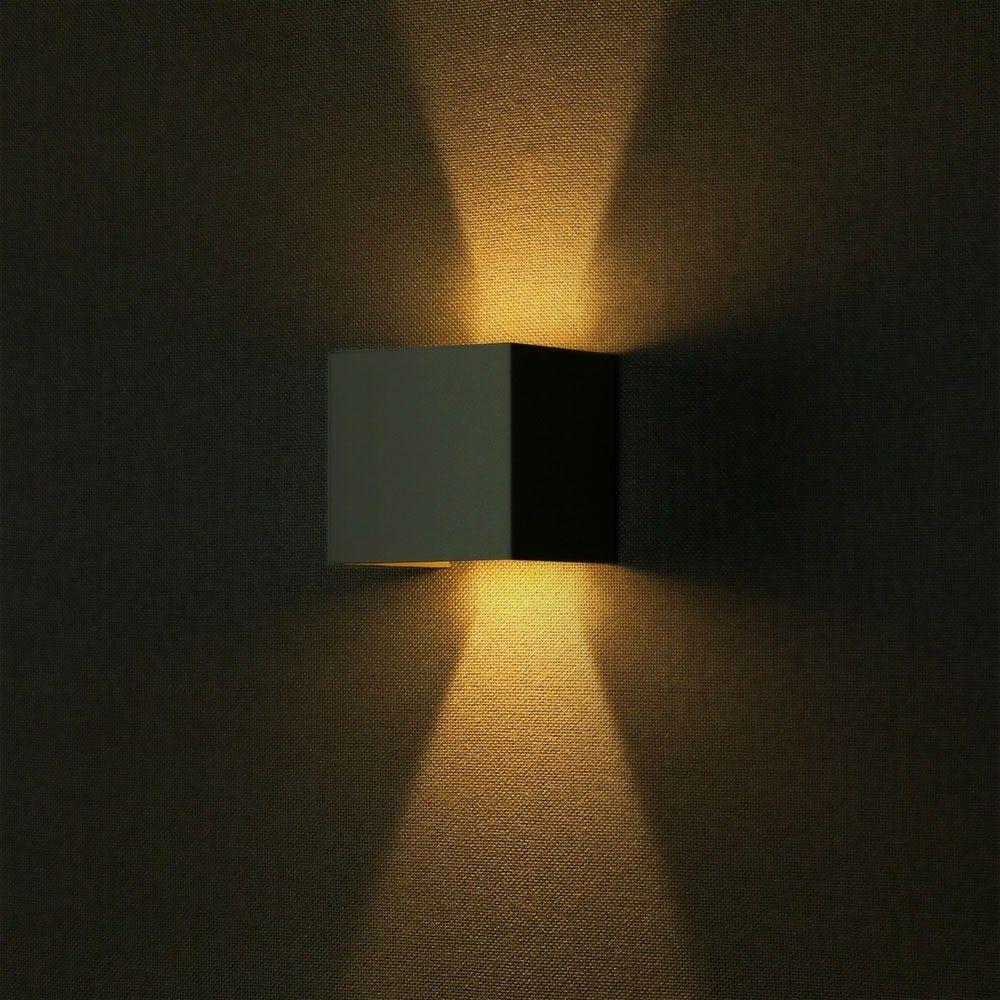 VT-759-12 12W LED UP-DOWN WALL LIGHT WITH BRIDGELUX CHIP 4000k GREY SQUARE