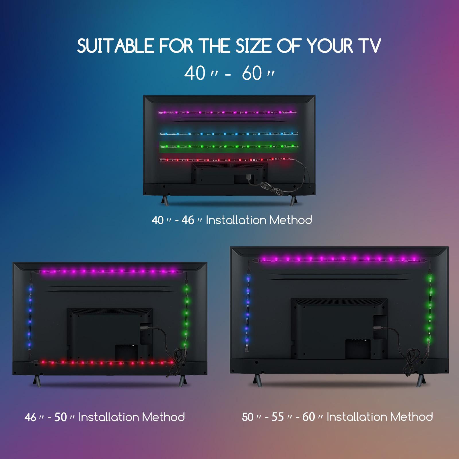 LED Low-voltage Strip Light for TV 4*0.5m RGB