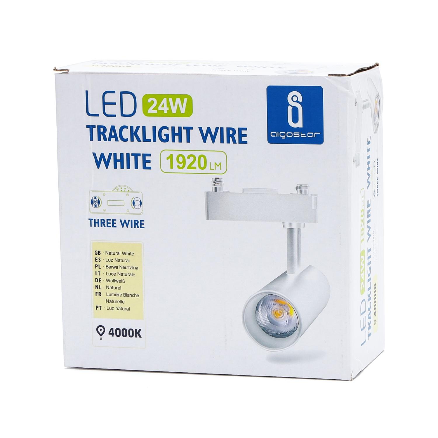 3 wires track light 24W Natural White