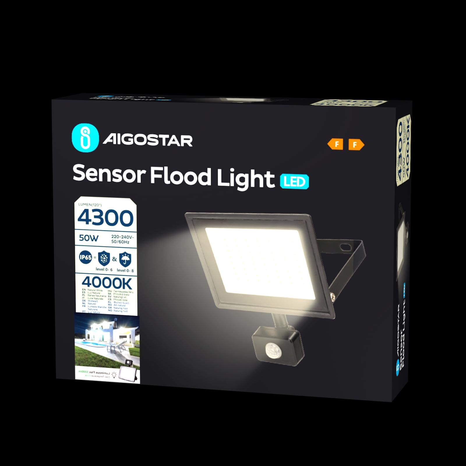 LED sensor floodlight 50W 4000K