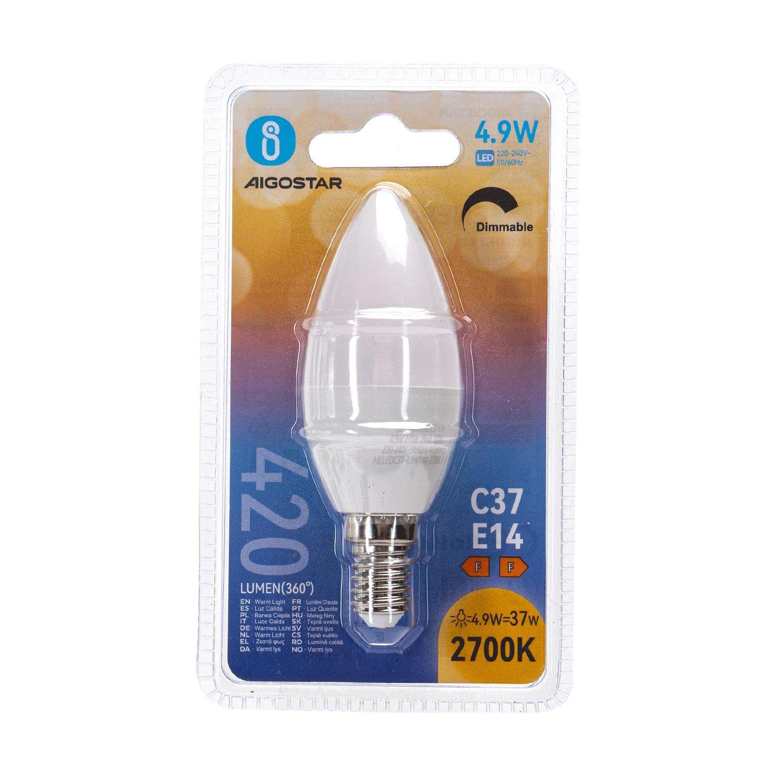 Ściemnialna żarówka LED C37 E14 4,9W 2700K